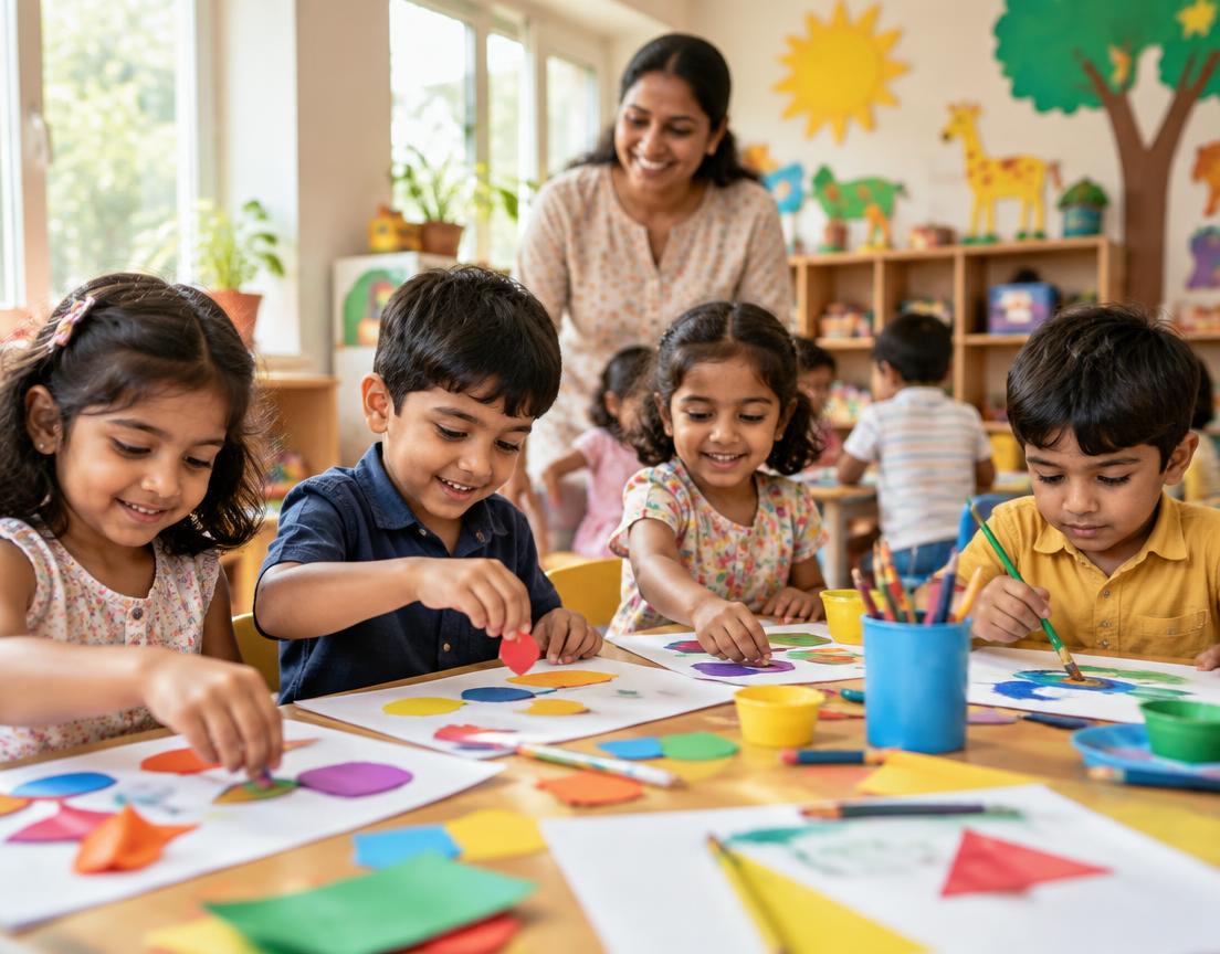 Nursery children learning through play